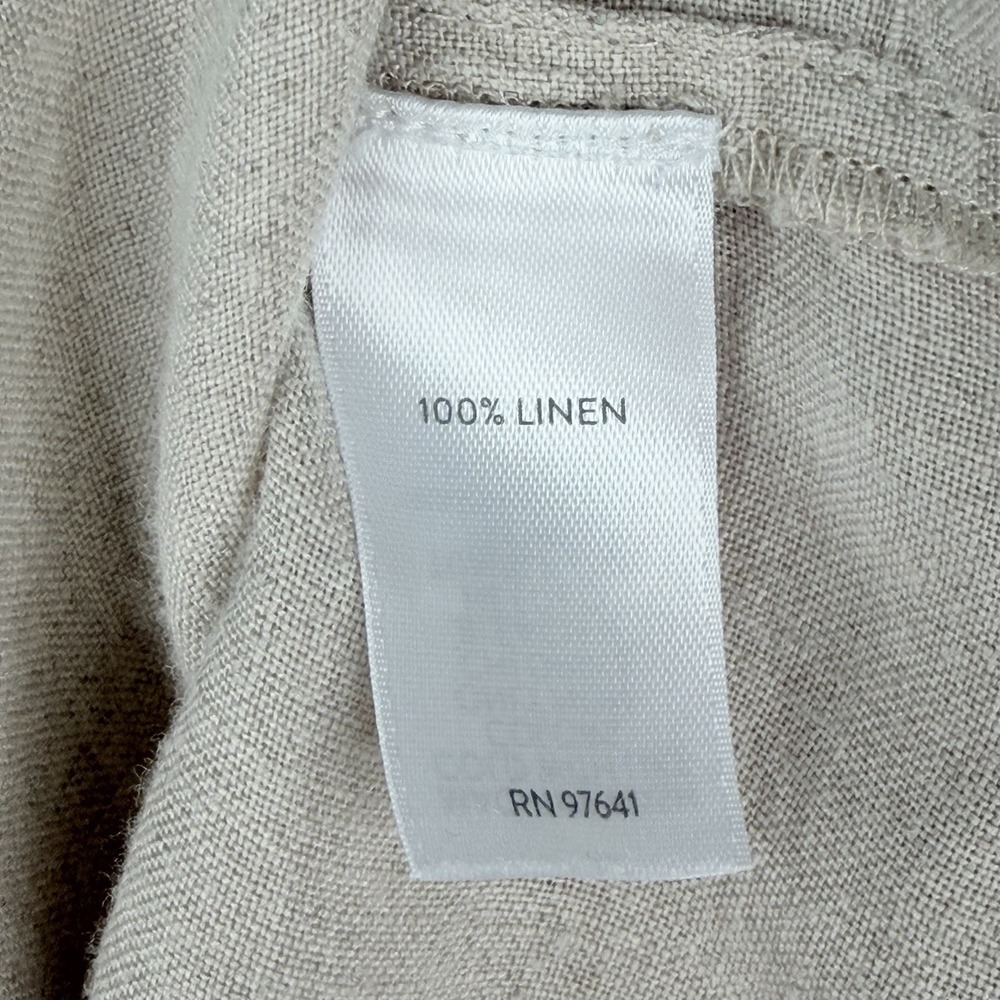 J Jill Love Linen top Women's Casual Short Sleeve 100% Linen Button Up SZ-L - Picture 10 of 16